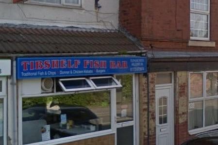 Tibshelf Fish Bar is in eighth place in our readers' favourite chippies in Derbyshire. Find them at 141 High St, Tibshelf, DE55 5PP.