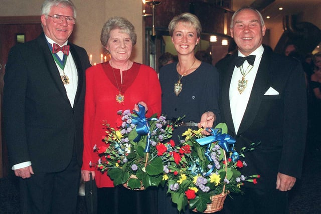 Caledonian Society of Sheffield Burns Night Dinner 1999
Lord Mayor Frank White and wife Freda with Master Cutler Doug Liversedge and wife