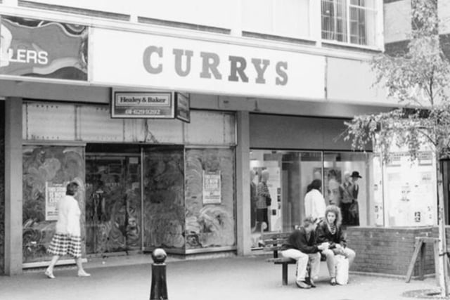 Curry's store on Burlington Street in the late 1980s. Today electrical giant has a much bigger store on the Ravenside Retail Park.