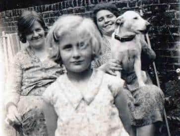 A very young Vera pictured with her mum and aunt.