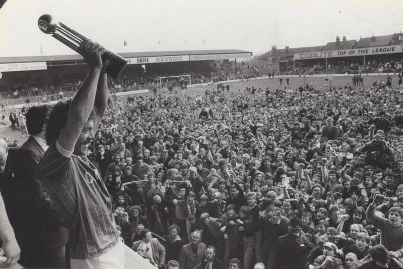 Chesterfield FC gain promotion and win the fourth division championship in 1985.