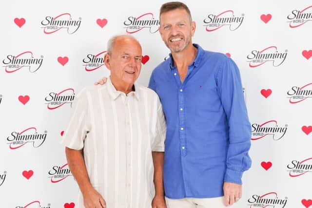 John with footballer Lee Sharpe