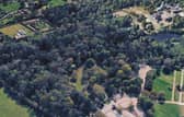 An aerial view of the former Elvaston Castle caravan site.