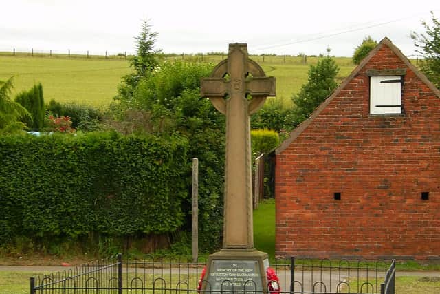 The war memorial at Duckmanton.