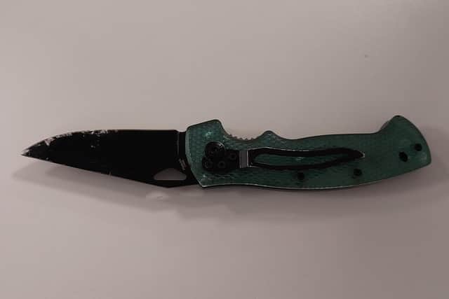 This is the knife that was seized by officers.