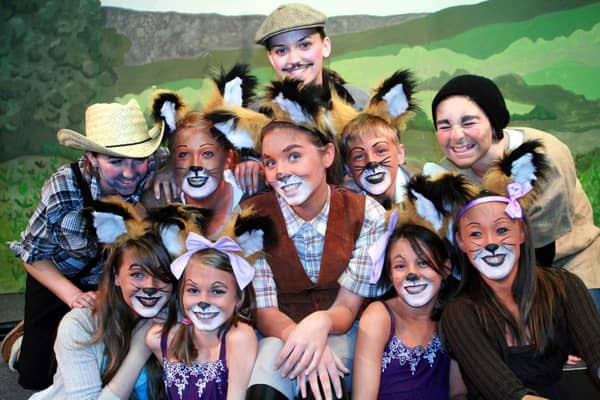 Dronfield Henry Fanshawe School stage The Fantastic Mr Fox in 2009. Our picture shows Anna Lawson, Amber Lemons, Louise Humpage, Chloe Attwood, Eddie Butterfield, Nadia Kleisa , Francesca Morris, Sarah Channon, Chloe Axelby and Hannah Browes.