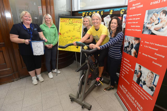 Royal Bank of Scotland staff fundraised all week by cycling on an exercise bike in 2013