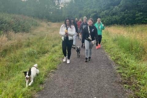 Every day Ben posts a plan for the next morning and a group of members who are free join him for a walk at 6 a.m.  The hike always starts at a different location in or around Bolsover and is about an hour long.
