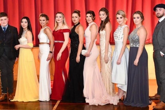 Students at a fashion show in 2019