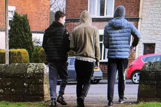 Police are keen to speak to the three males pictured in relation to the incident at St Mary and St Laurence Church in Bolsover