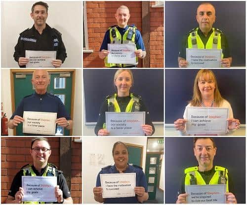 Derbyshire police officers mark Stephen Lawrence Day