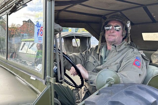 Alan Marriott gets into the role during the 1940s festival.