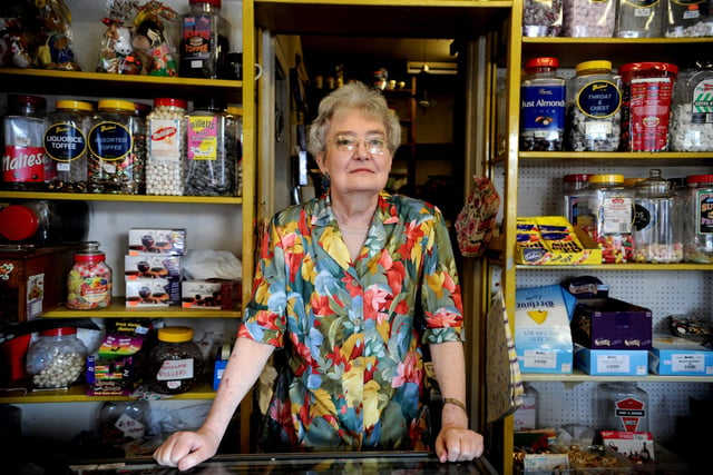 Who remembers Iliffe's  tobacconist shop on Whittington Moor? Owner Ann Iliffe pictured behind the counter in 2008.