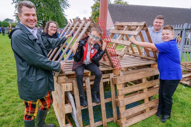Parents who have joined pupils during the outdoor play time have shared very positive feedback with the school. Picture are Bobby Beaumont Opel mentor, Rev Bryony Taylor, governor Opel scheme, Neil and Harvy Proffitt and Joseph Nugent.