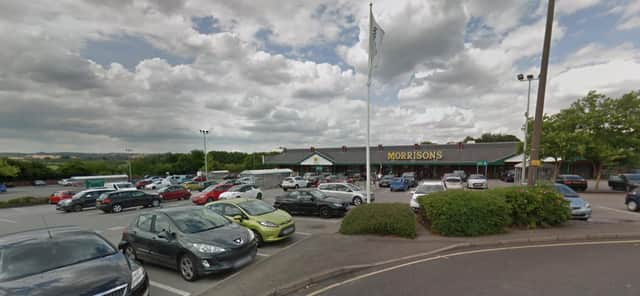 The incident happened outside the Morrisons store in Staveley