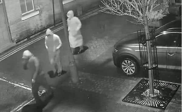 CCTV footage of three people officers would like to speak to in connection with the incidents have now been released. One of the people in the footage can be seen walking with a limp throughout.