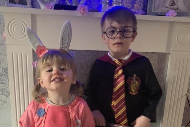 Laura Stevenson submiited this photo of Kairan and Tayla-rae as Harry Potter and Lilly from Peter Rabbit.