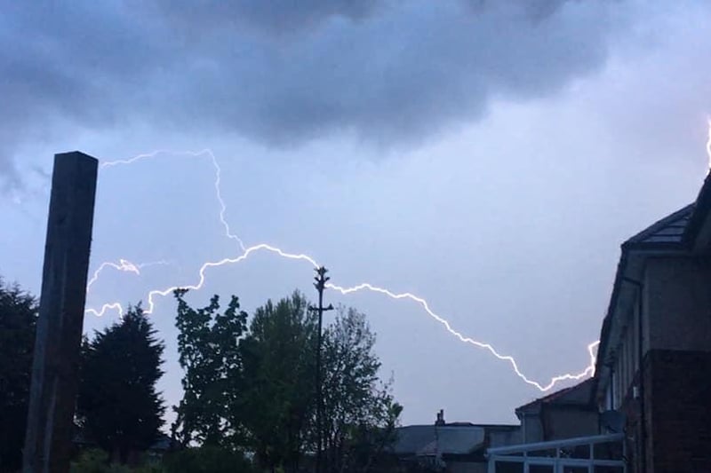 Emma Louise caught this exceptional photo of the lightning stretching across the sky.