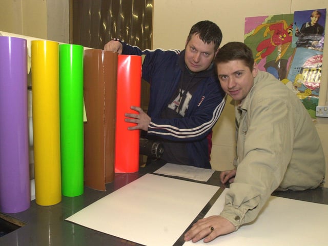 Seen at the Bankside Works back in 2001was Mark Brookes, and Mark Revill at work on the backing bench.