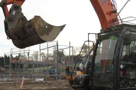 Work began on building the new Queen's Park Leisure Centre in 2014.