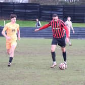 Action from Shirebrook Town's win over Staveley.