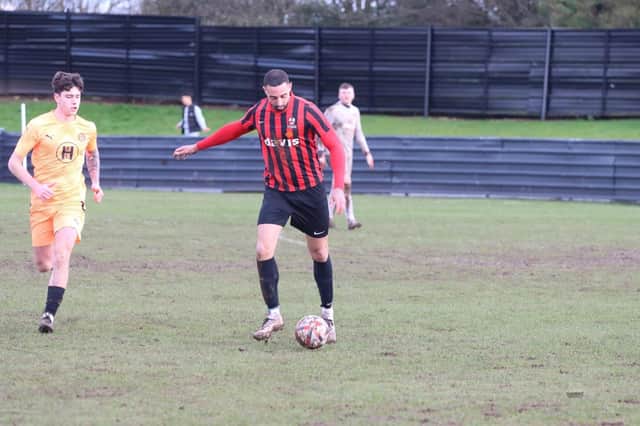 Action from Shirebrook Town's win over Staveley.
