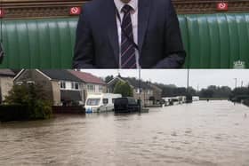 North East Derbyshire MP, Lee Rowley, visits residents of flooded homes on Windermere road.