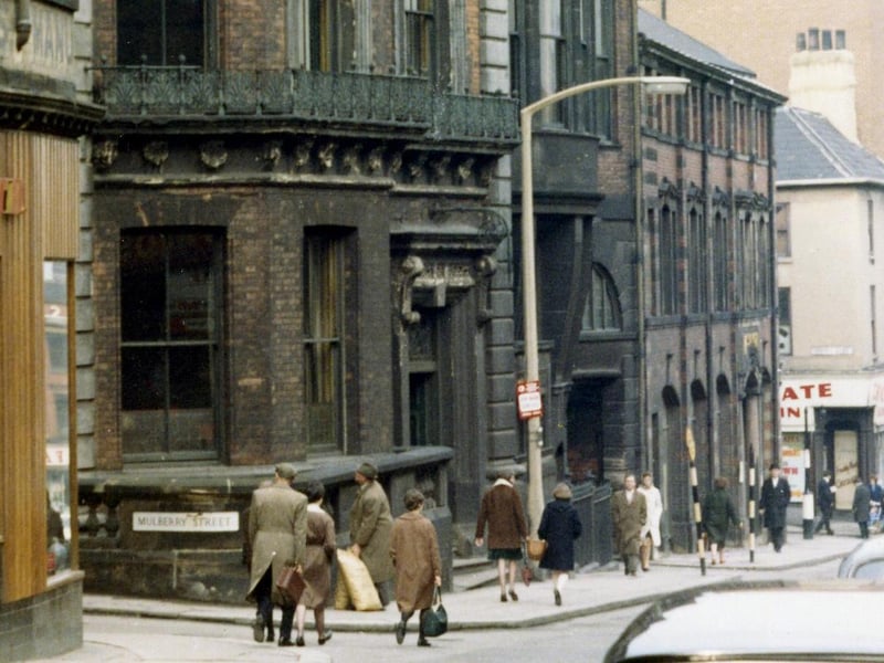 The Sheffield Club, 36 Norfolk Street at the junction with Mulberry Street, c. 1950. Ref no: u05922