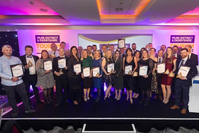 Gold winners at the 2022 Peak District & Derbyshire Tourism Awards.