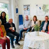 Residents and Sales Advisor Jas Khaira, at the coffee morning held at Jones Homes’ Cavendish Park