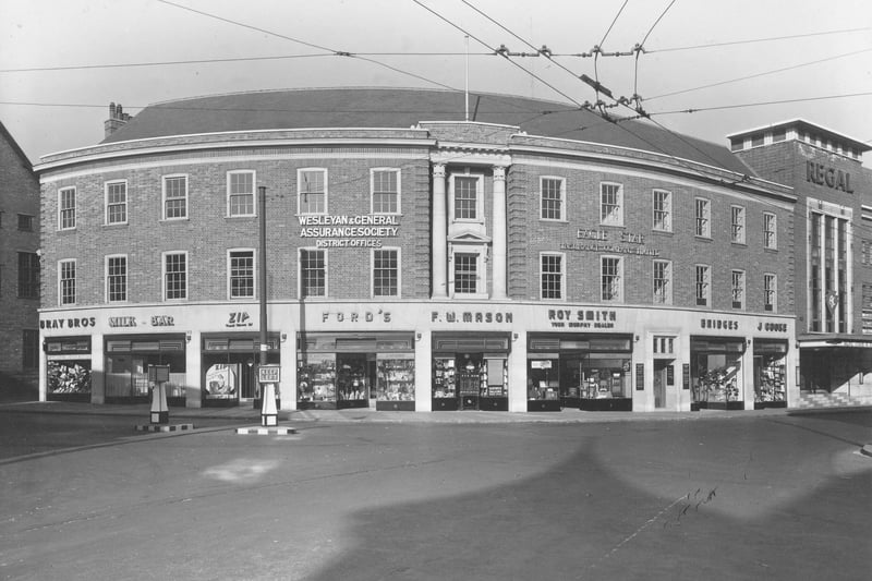 A view of Cavendish House, Cavendish Street, Chesterfield, taken in the late 1930s.