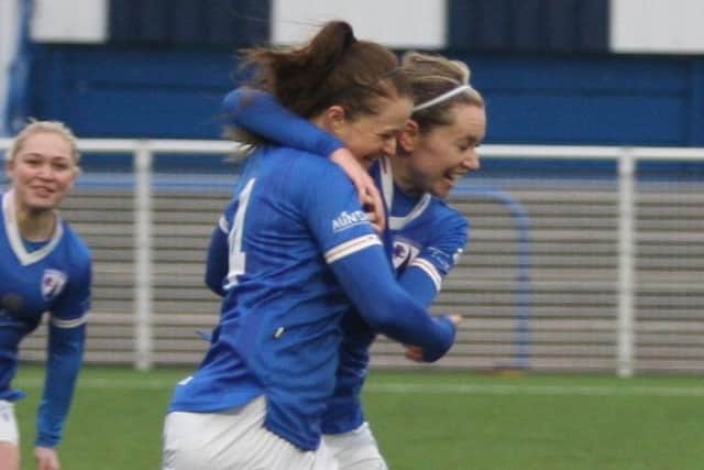 Amy Pashley (left) was the match-winner.