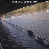An image of Belper Town's Raygar Stadium taken from the club's CCTV on Monday afternoon.