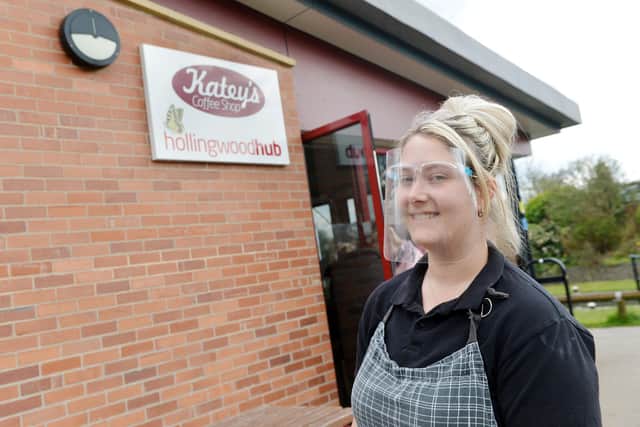 Chesterfield Canal Trust's Hollingwood Hub has reopened after lockdown. Katey Whelpton, who runs Katey's coffee shop.