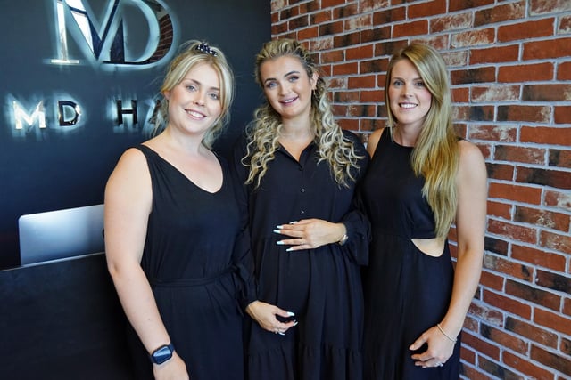 Michelle Dalman, Amy Carty and Sarah Harrison ofMD Hair Salon at the Glass Yard, Chesterfield.