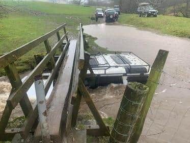 Off-road drivers who caused damage to farming land in the Peak District have been labelled ‘morons’ by police. Image: Derbyshire police.