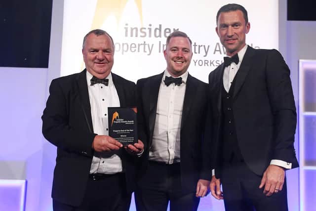 Bolsterstone's Peter and Tom Swallow accepting the Property Deal of the Year Award