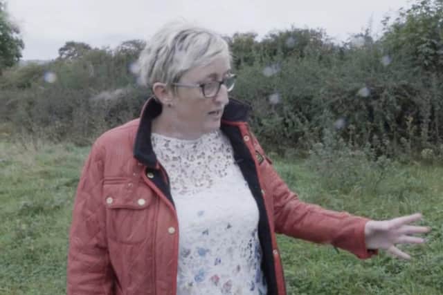 Mum Alison Ward returns to the spot where her daughter's body was found. Photo: Clover Films