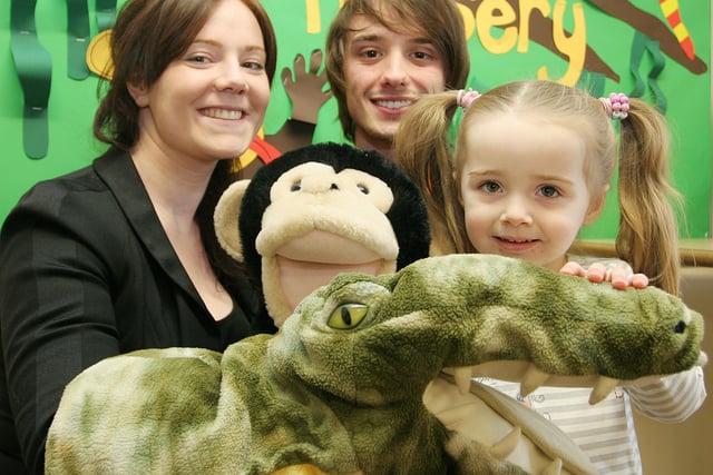 Jungle day nursery owner Natalie Shrimpton with Deputy Manager Liam Pembleton and Megan Crookes in 2010