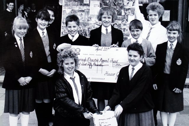 Heanor Gate school pupils Hillsborough disaster appeal 1989.