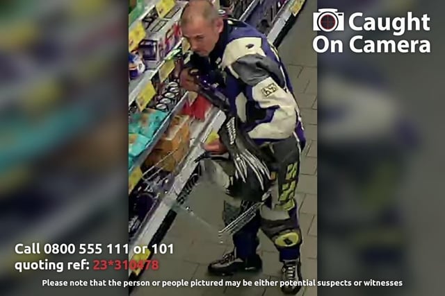 Officers believe this man may be able to help their enquiries into an alleged shoplifting offence at the Home Bargains store at Brookfield, Glossop. The incident is reported to have taken place on May 13, and the crime reference number is 23000310478.