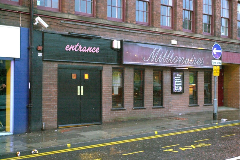 Millionaires Night Club on Carver Street, which was run by well-known DJ and Sheffield Wednesday fan Stevie Splash