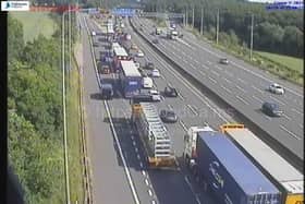 Traffic monitoring website Inrix has reported that two lanes are currently closed on M1 Southbound after J27 A608 Mansfield Road (Hucknall / Underwood). This is due to an accident.