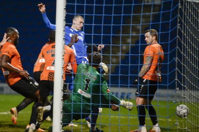 Haydn Hollis scored his second goal in as many games to put Chesterfield 3-0 up against Barnet.