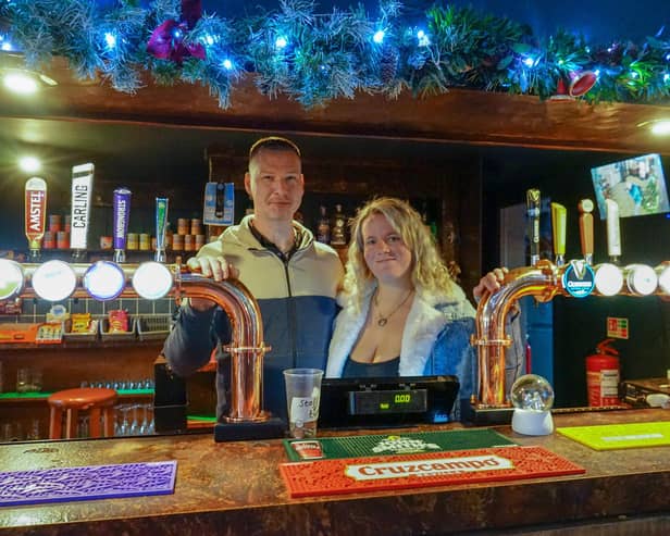Daniel and Sophie Orton, landlord and landlady, are looking forward to spending Christmas with their two children and regulars at The Bridge Inn, Hollis Lane, Chesterfield.