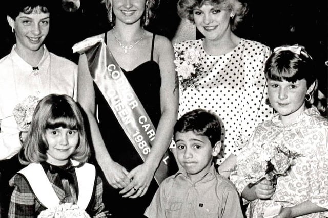 Codnor carnival queen and attendants, 1986.