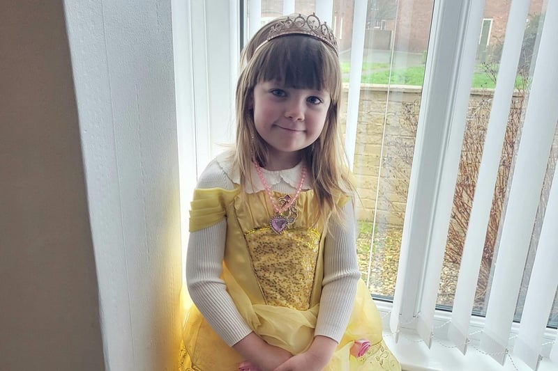 Alayah aged 5 as Princess Belle from Beauty and the Beast
