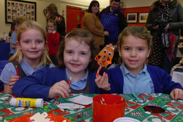 The Friends of Ward Jackson Park held a Christmas fair in 2013 and Lucy Crawford, Evie Clark and Scarlett Sherwood all got involved by making great decorations.