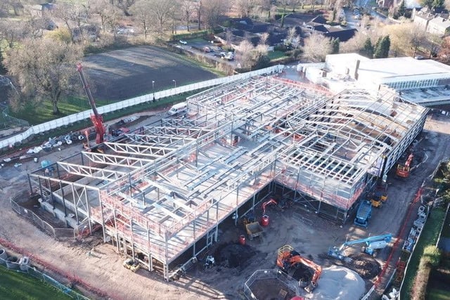 A drone shot taken 12 months before the centre is expected to open.