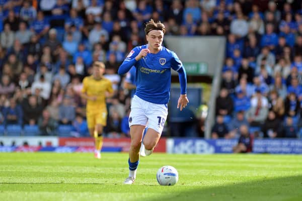 Louie Marsh on the attack for Chesterfield. Pic: Brian Eyre